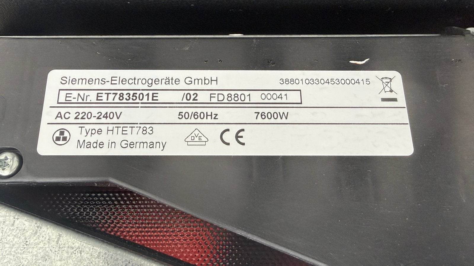 Siemens Keramische Kookplaat - 4 Zones, 2 Grote, Gebruikt, Keramisch, Inbouw, 4 kookzones