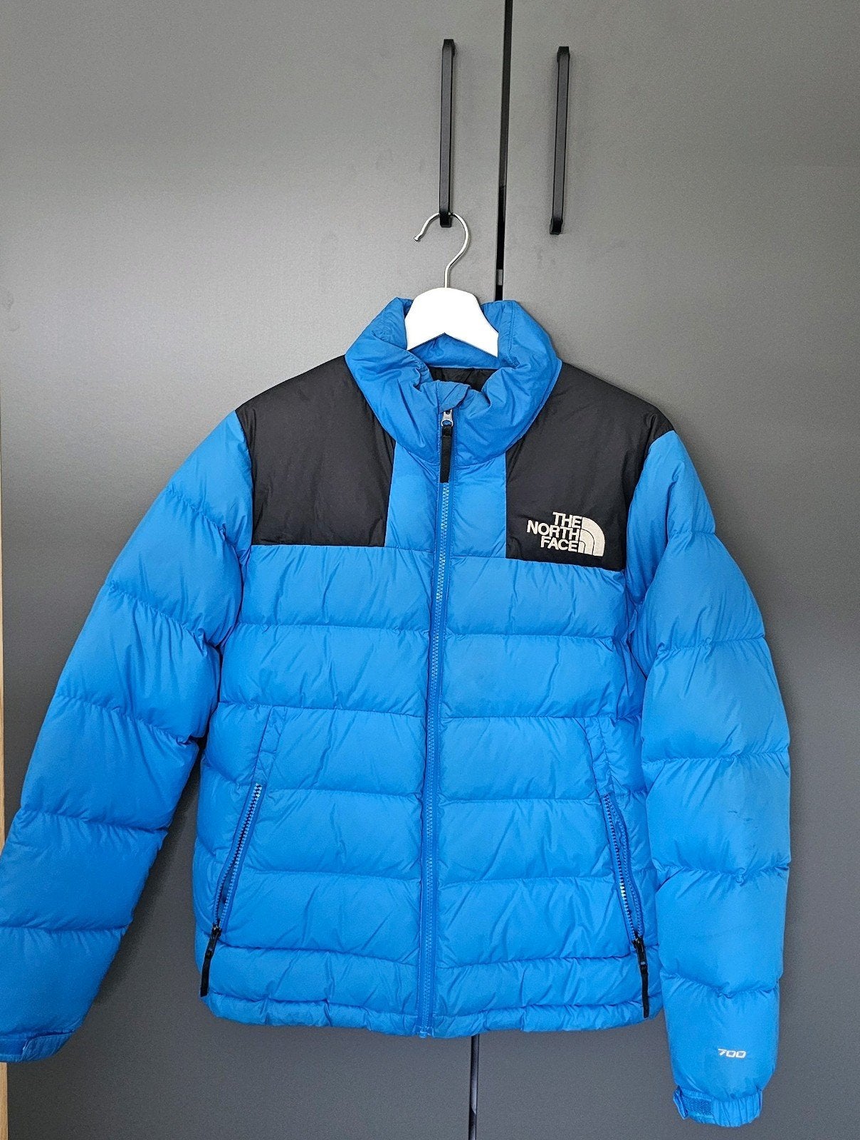 The North Face Puffer Jas  - Maat XL junior, Kleding | Heren, Jassen | Winter, Ophalen, Blauw, Overige maten, Zo goed als nieuw