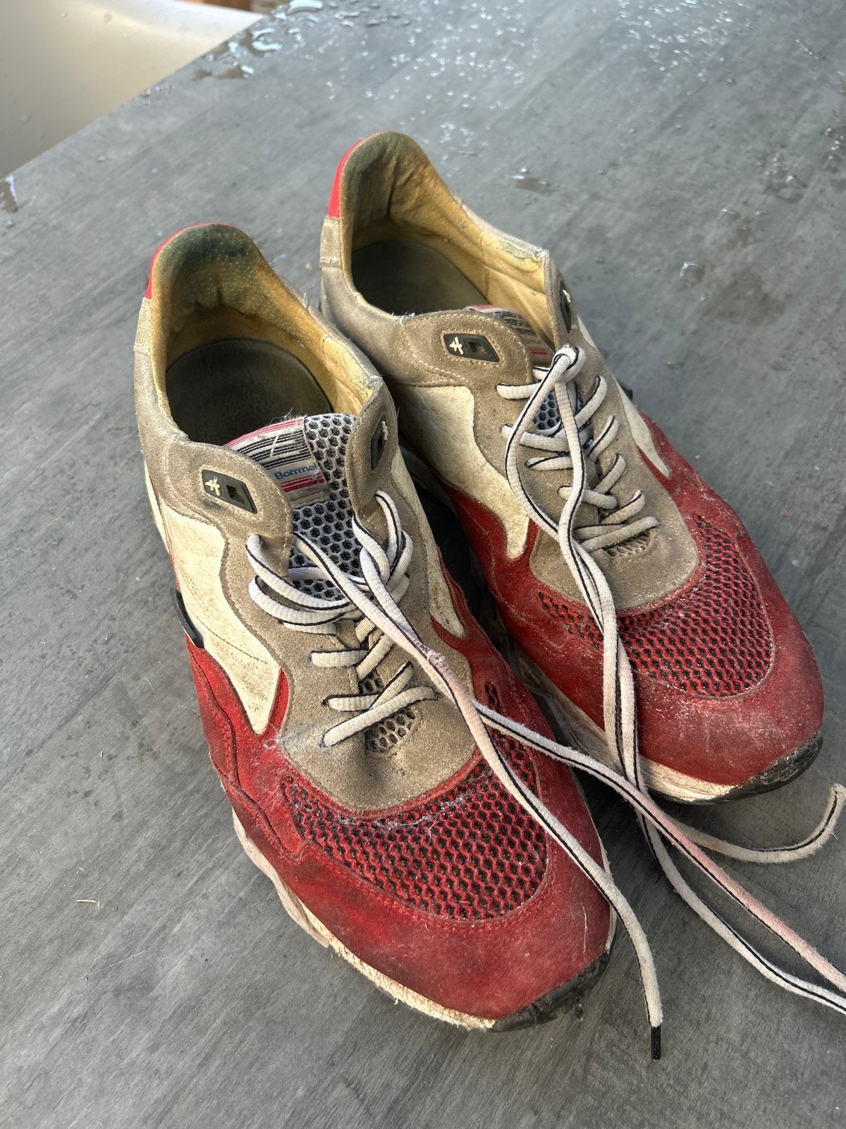 Floris van Bommel sneakers rood/beige - Maat 10,5, Ophalen, Gedragen, Overige kleuren, Sneakers of Gympen