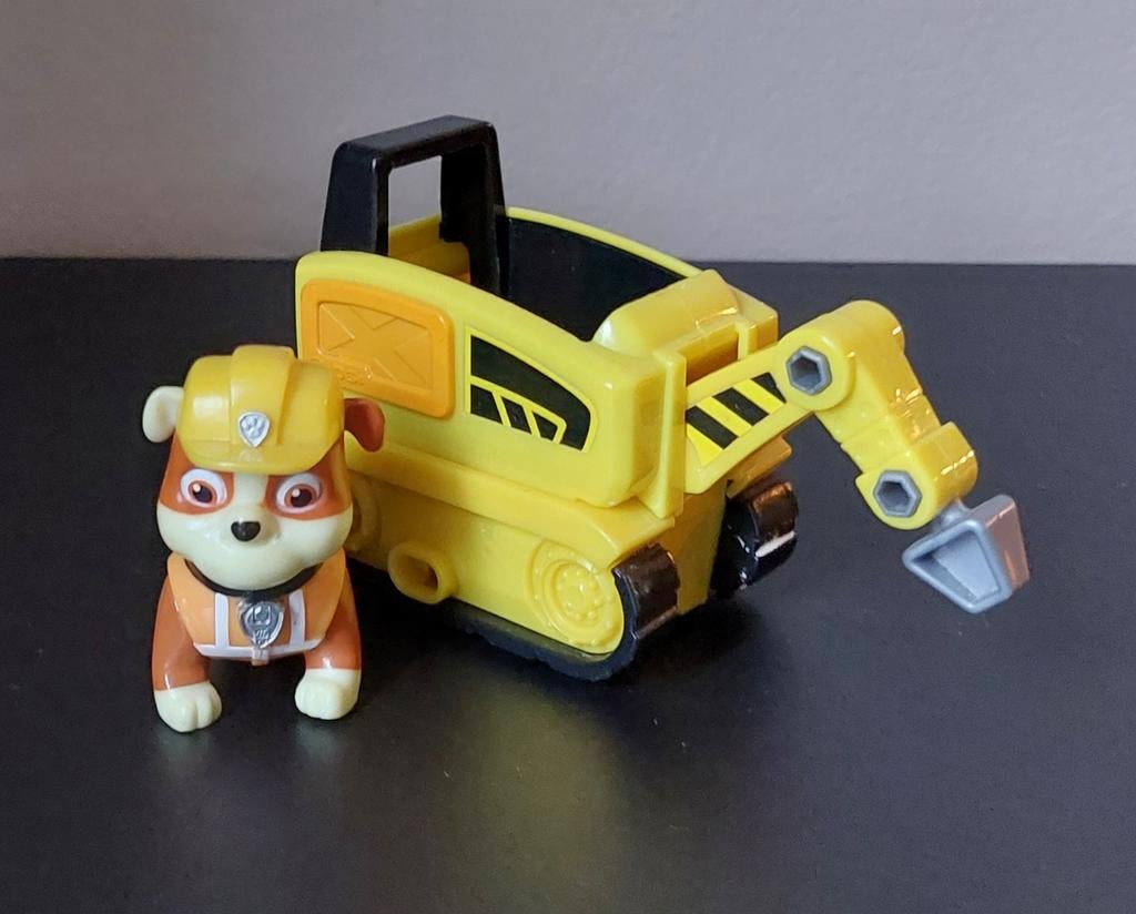 Paw Patrol,  Rubble met Graafmachine, Ophalen, Zo goed als nieuw