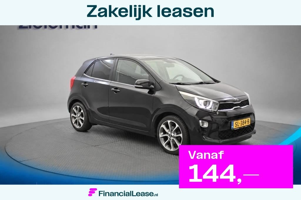 Kia Picanto 1.0 CVVT Colour Edition 5 Deurs - Carplay, Camer, Gebruikt, Met garantie (alle), 4 stoelen, Zwart