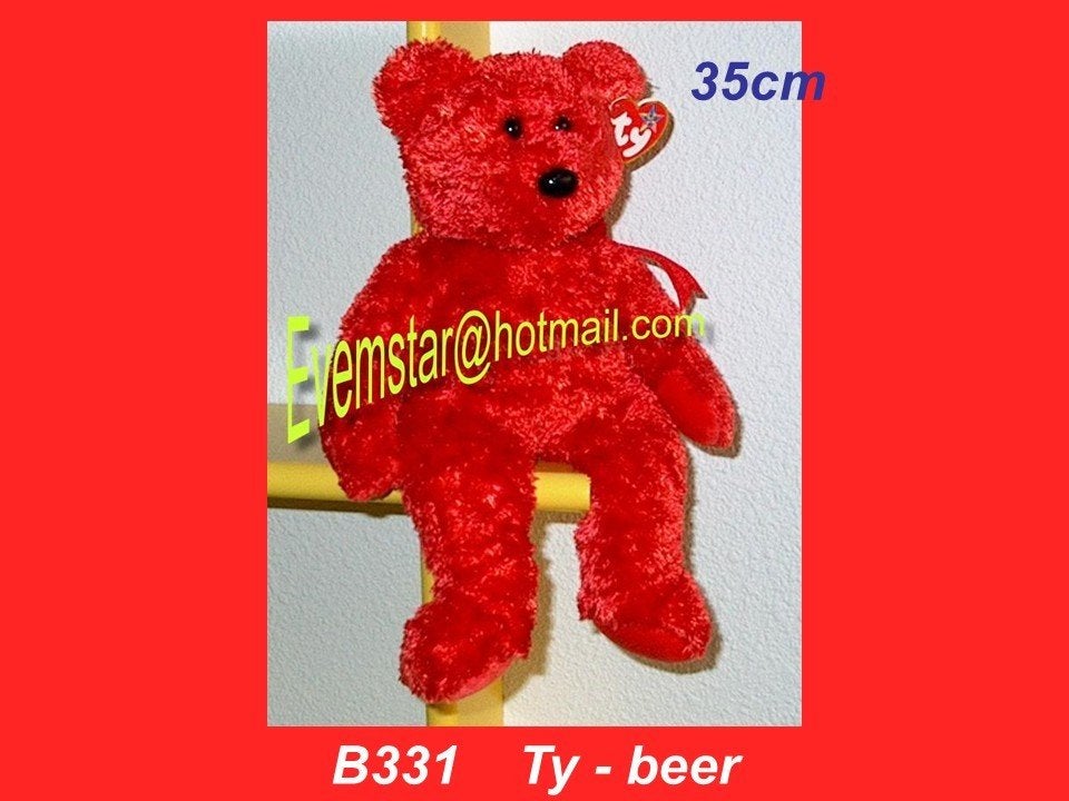 B331 Beer - Ty rood beertje ( 35cm ), Ophalen, Nieuw, Beer, Ty