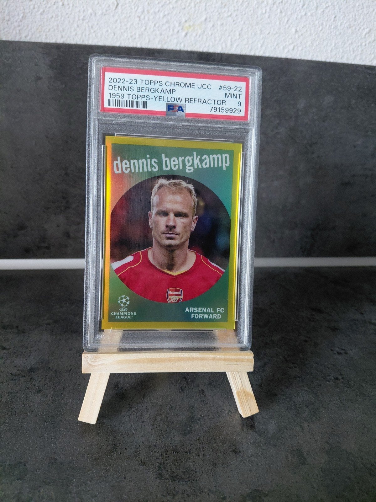 dennis begkamp 19/125 (arsenal) topps psa 9, Verzenden, Nieuw, Buitenlandse clubs, Spelerskaart