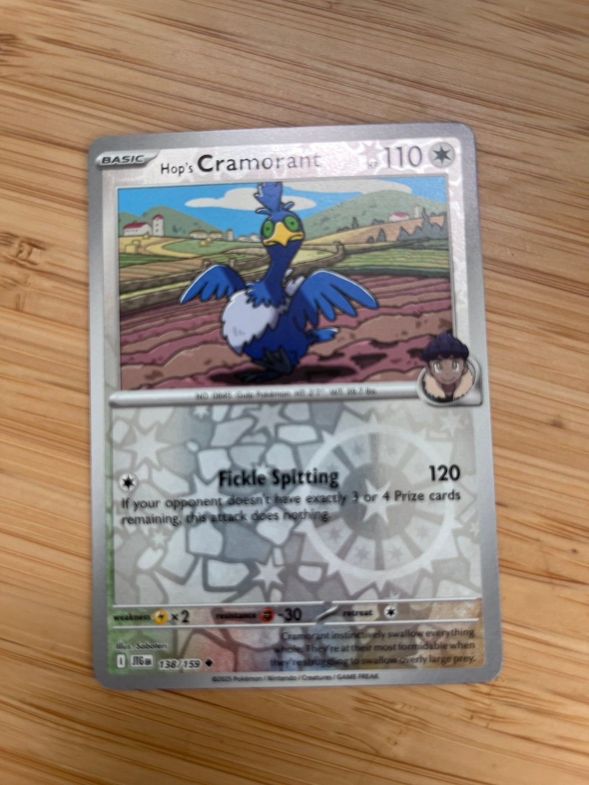 Hop's Cramorant Pokémon Kaart 138/159, Ophalen of Verzenden, Zo goed als nieuw, Losse kaart