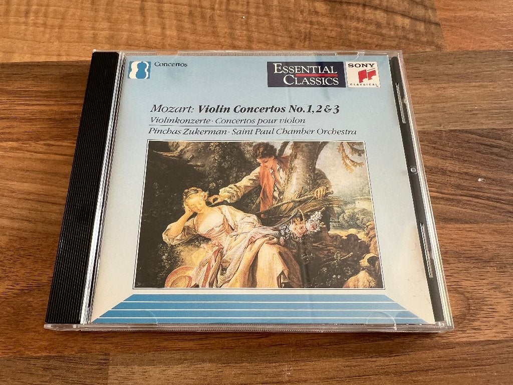 Mozart - violin concertos 1,2 & 3 - Zukerman St Paul Ch.Orch, Inclusief boekje, Mozart, Ophalen of Verzenden, Zo goed als nieuw