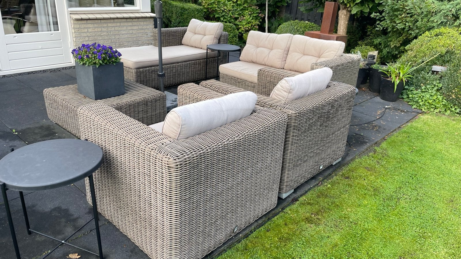 Luxe loungeset - Onverwoestbare kwaliteit, Tuin en Terras, Ophalen, Overige materialen, Gebruikt, 6 zitplaatsen