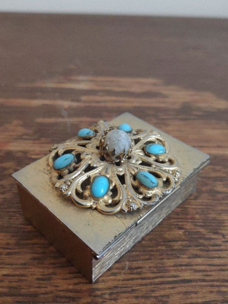 mini asbak met echte parel en turquoise, Ophalen of Verzenden, Gebruikt, Asbak