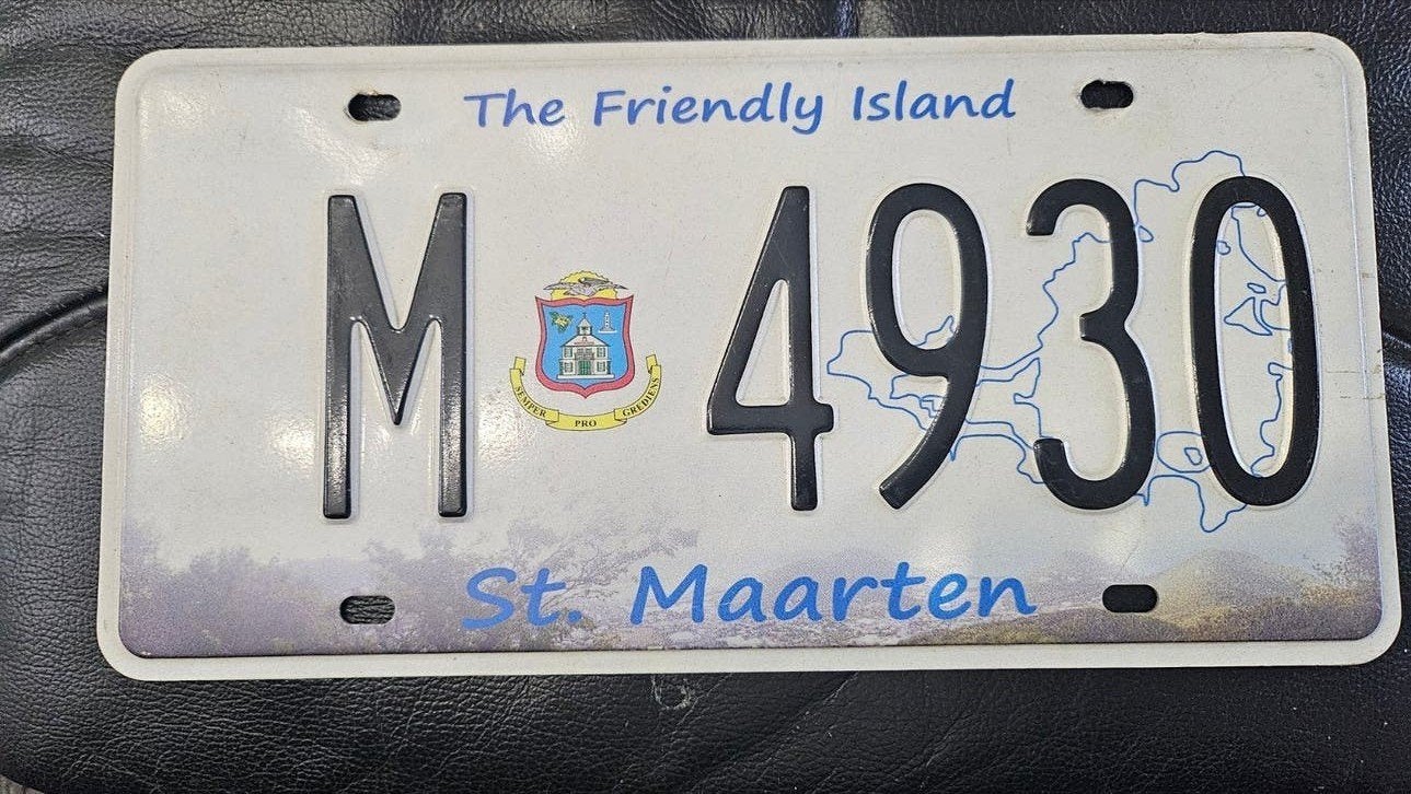 nummerplaat kentekenplaat St.Maarten, Ophalen, Gebruikt, Auto's