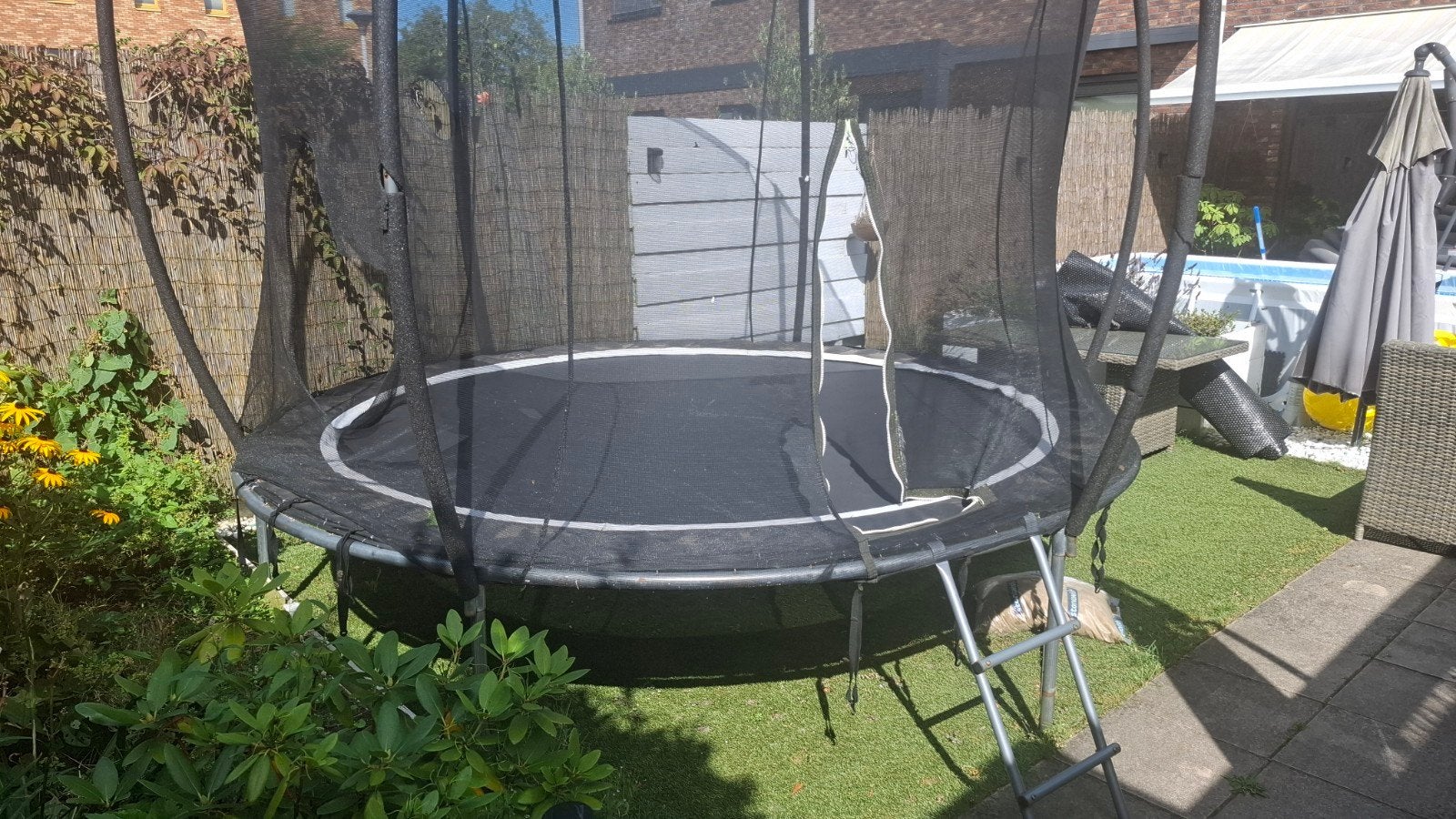 Trampoline met veiligheidsnet, Ophalen, Gebruikt
