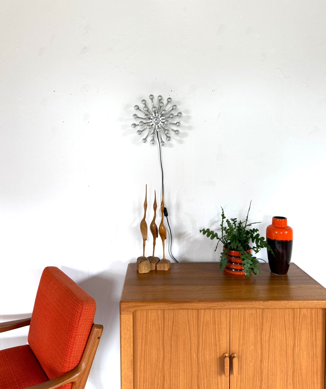 Vintage ‘Pistillino’ wandlamp, Valente Luce ‘70, Kunststof, Gebruikt, Indirect licht, Valente Luce