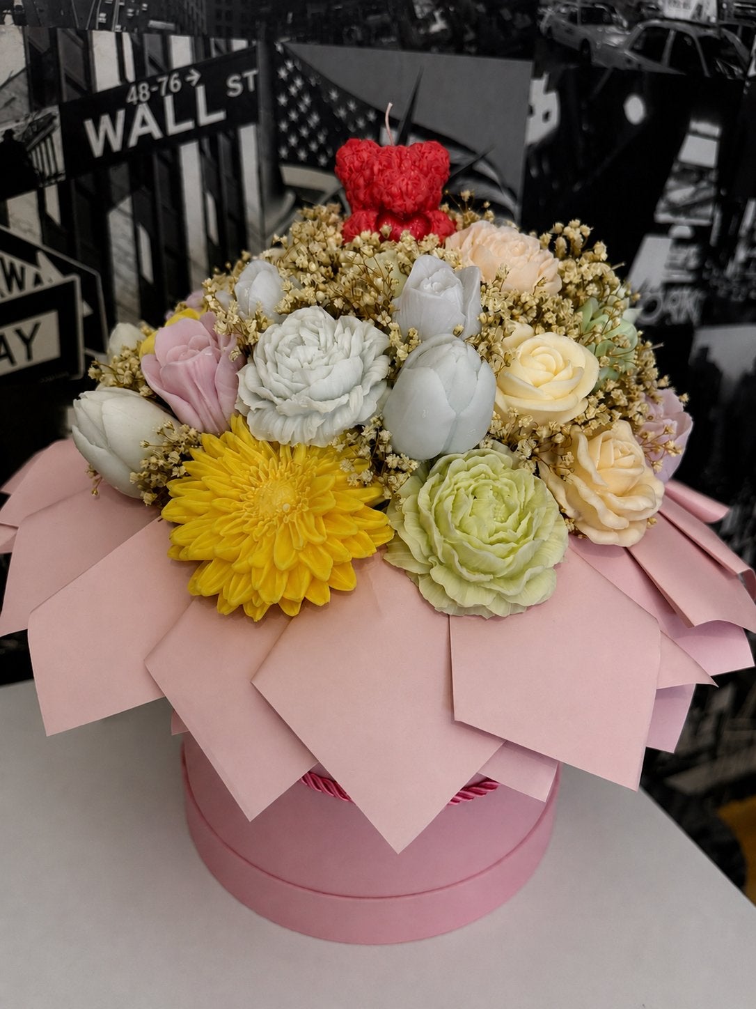 Handgemaakte Geurkaars Flowerboxen 🌸🌸, Ophalen of Verzenden, Nieuw, Overige materialen, Minder dan 25 cm