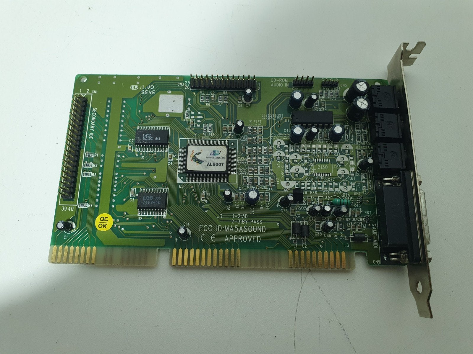 Avance Logic ALS007 ISA geluidskaart Sound Blaster compatibl, Intern, Gebruikt, ., Ophalen of Verzenden