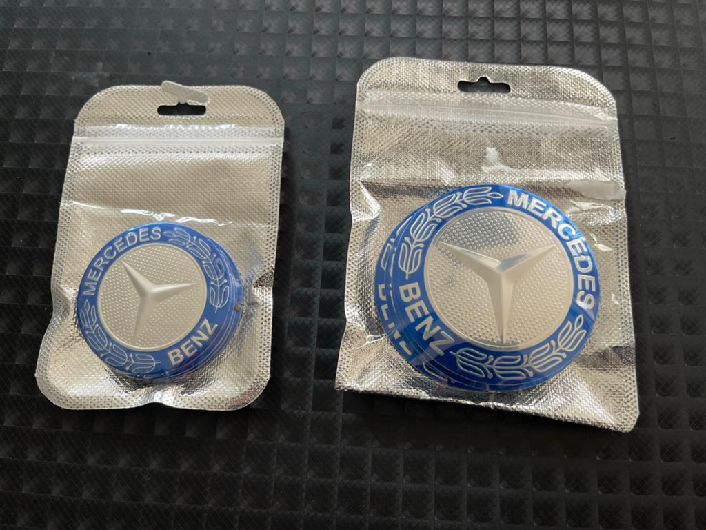 Mercedes Wielnaaf emblemen /set 4 stuks, Ophalen, Nieuw