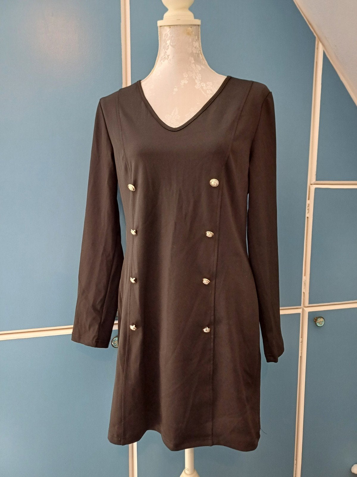 Nieuw jurkje van Temu, maat L, Kleding | Dames, Temu, Ophalen of Verzenden, Nieuw, Zwart