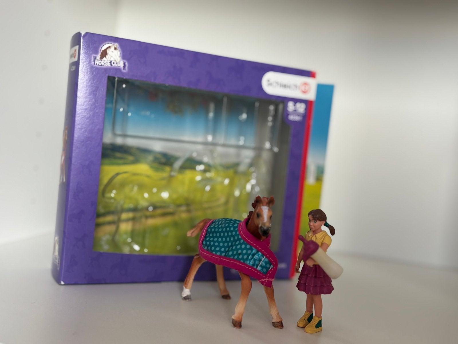 Schleich Horse Club Veulen met Dekje en Meisje, Ophalen of Verzenden, Zo goed als nieuw