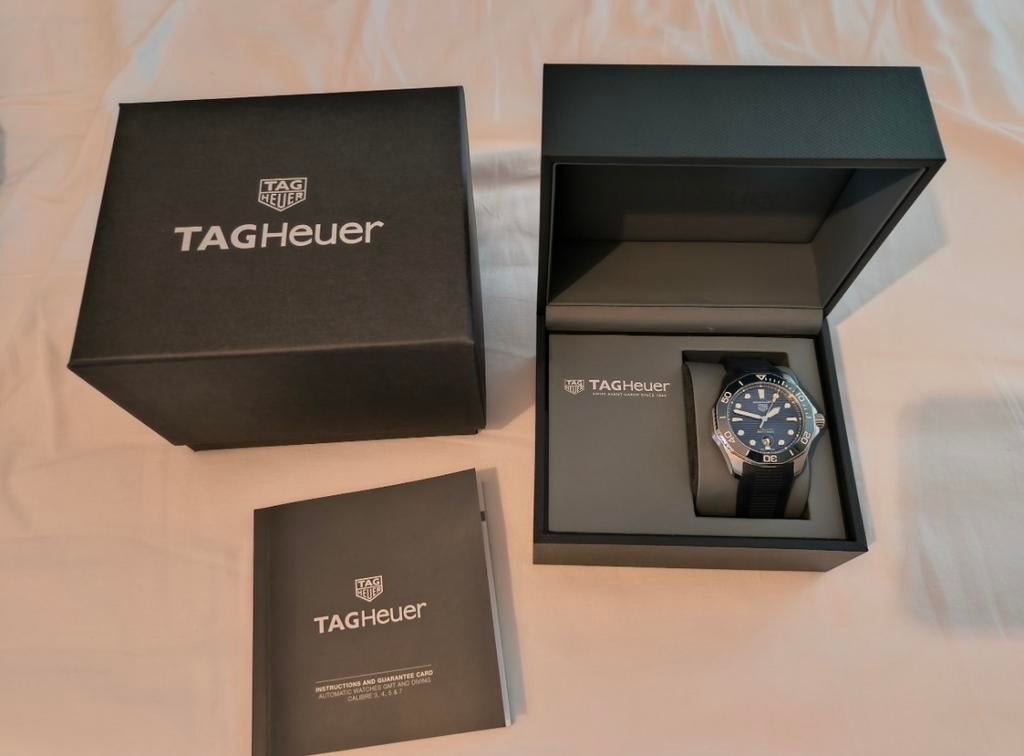 TAG Heuer Aquaracer 300M Heren Horloge - Blauw, Sieraden, Tassen en Uiterlijk, Horloges | Heren, Gebruikt, Staal, Polshorloge