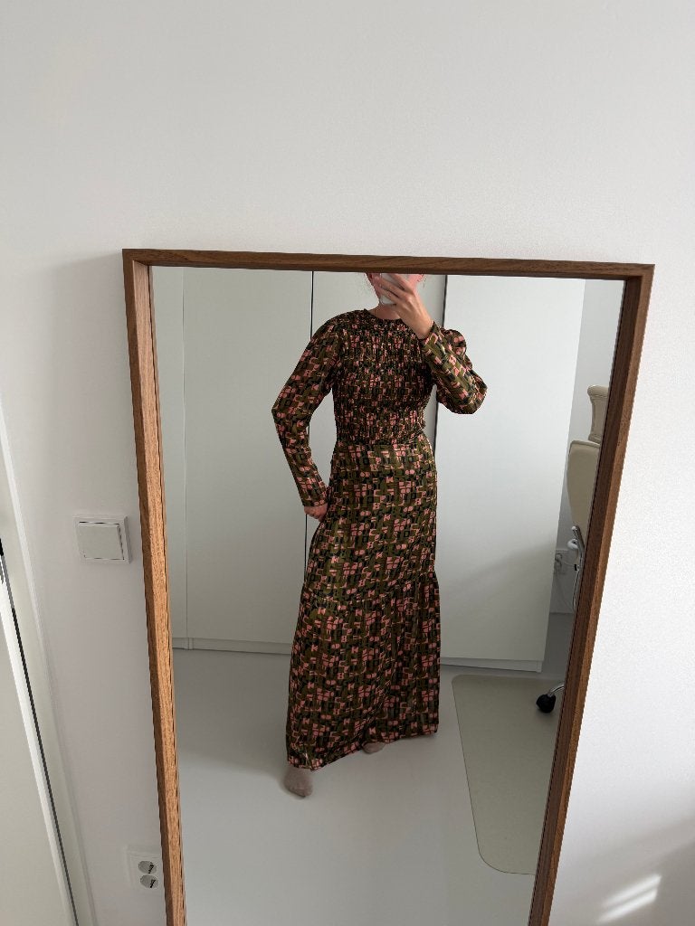 Scotch & Soda maxi jurk maat S printjurk lange jurk, Maat 38/40 (M), Zwart, Scotch & Soda, Ophalen of Verzenden