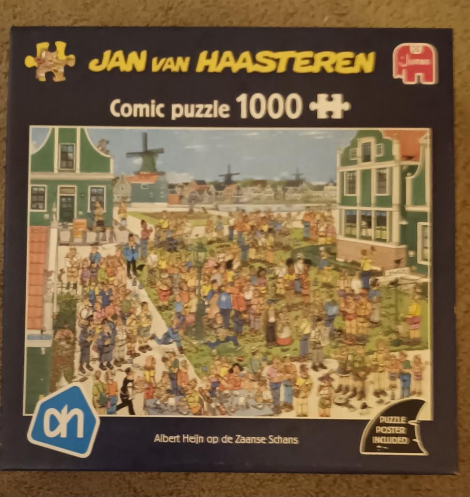 Jan van Haasteren Comic Puzzel 1000 stukjes Zaanse Schans, Hobby en Vrije tijd, Ophalen of Verzenden, 500 t/m 1500 stukjes, Nieuw