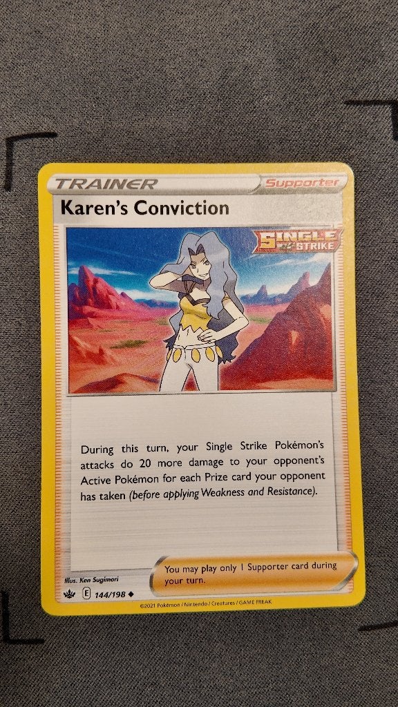 Karen's Conviction 144 Chilling Reign | Pokemon kaart, Ophalen, Zo goed als nieuw, Losse kaart