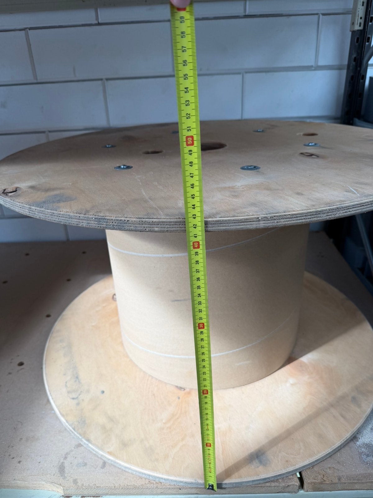 Houten haspel, Ophalen, Zo goed als nieuw, Plank, 50 mm of meer