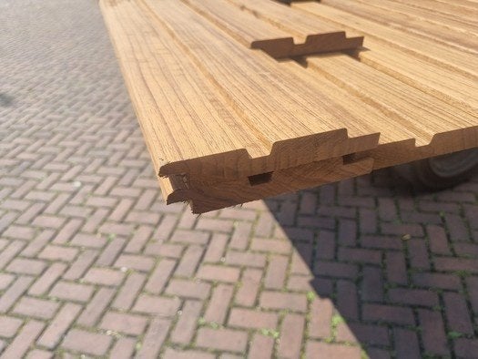 4.42 m2 Dubbel Rhombus profiel - hardhout - nr: HP52, Ophalen, Planken, Nieuw, Hardhout