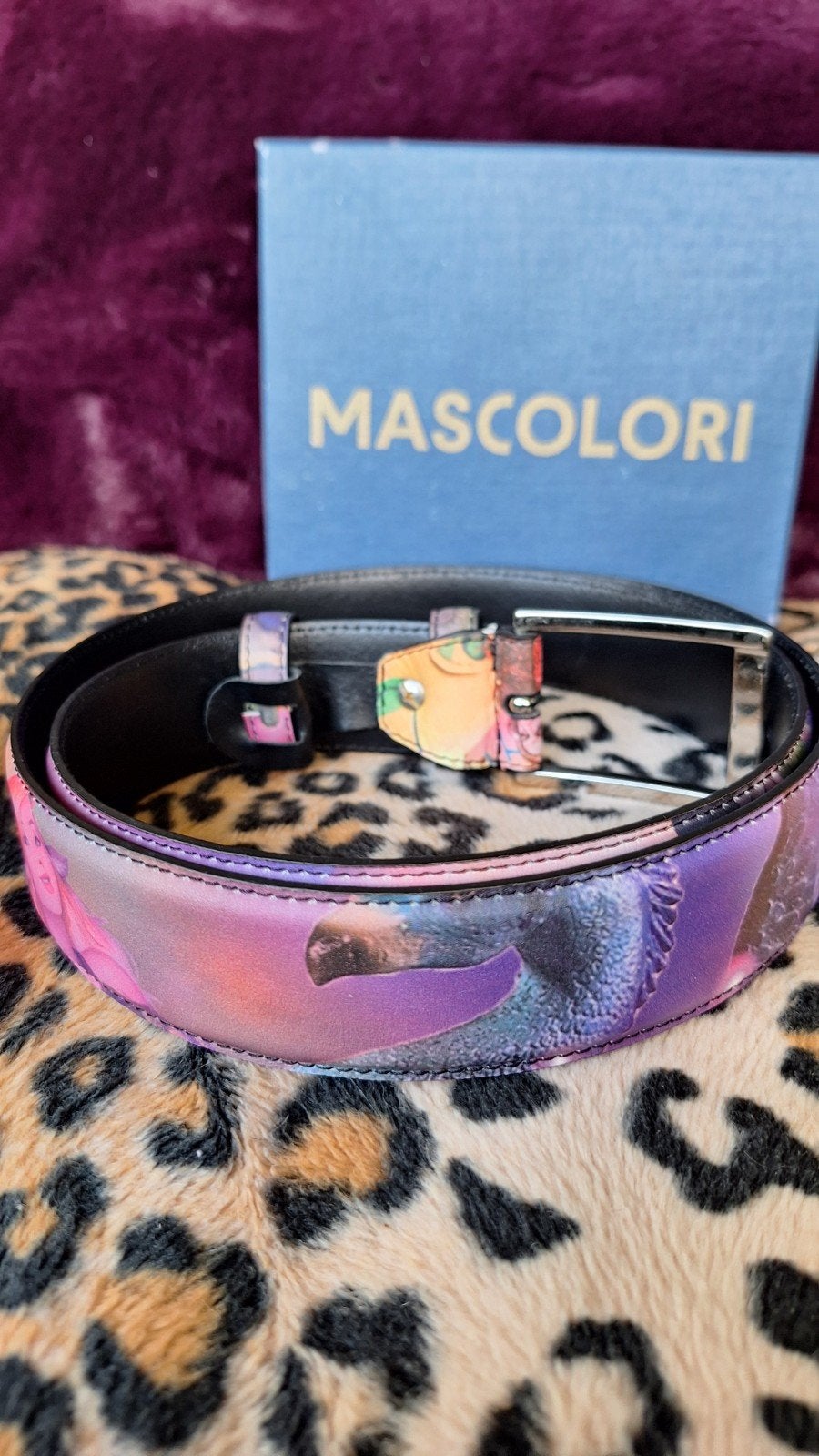 Mascolori ,leren  ceintuur., Ophalen of Verzenden, Zo goed als nieuw, Overige kleuren