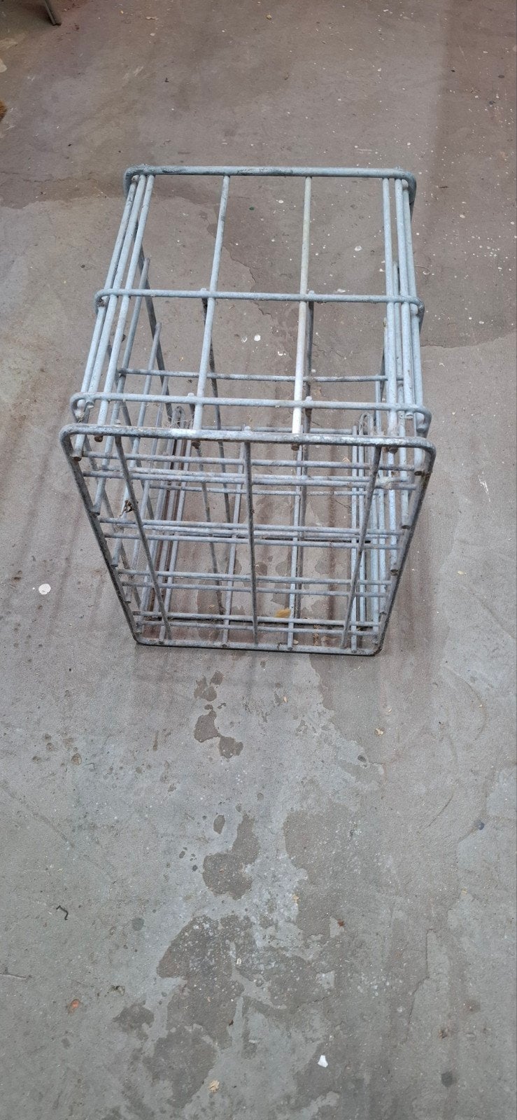 Vintage stalen flessen krat, Ophalen, Gebruikt