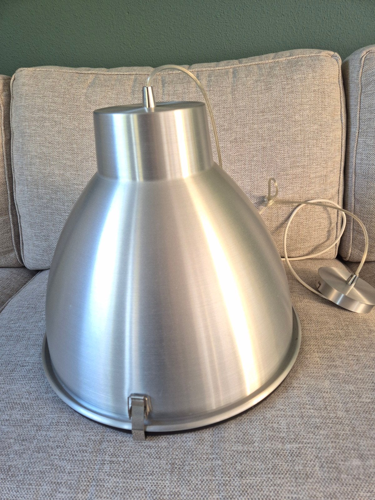 Aluminium hanglamp, Huis en Inrichting, Ophalen, Gebruikt