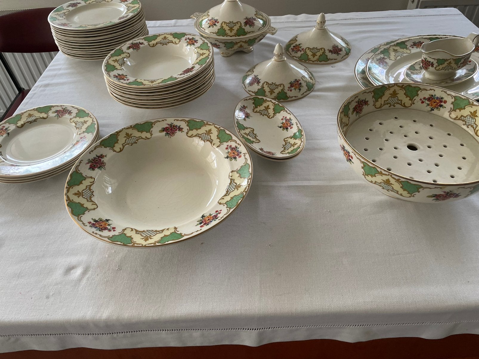 Servies woods ivory wave  36 delen zie lijstje, Antiek en Kunst, Ophalen