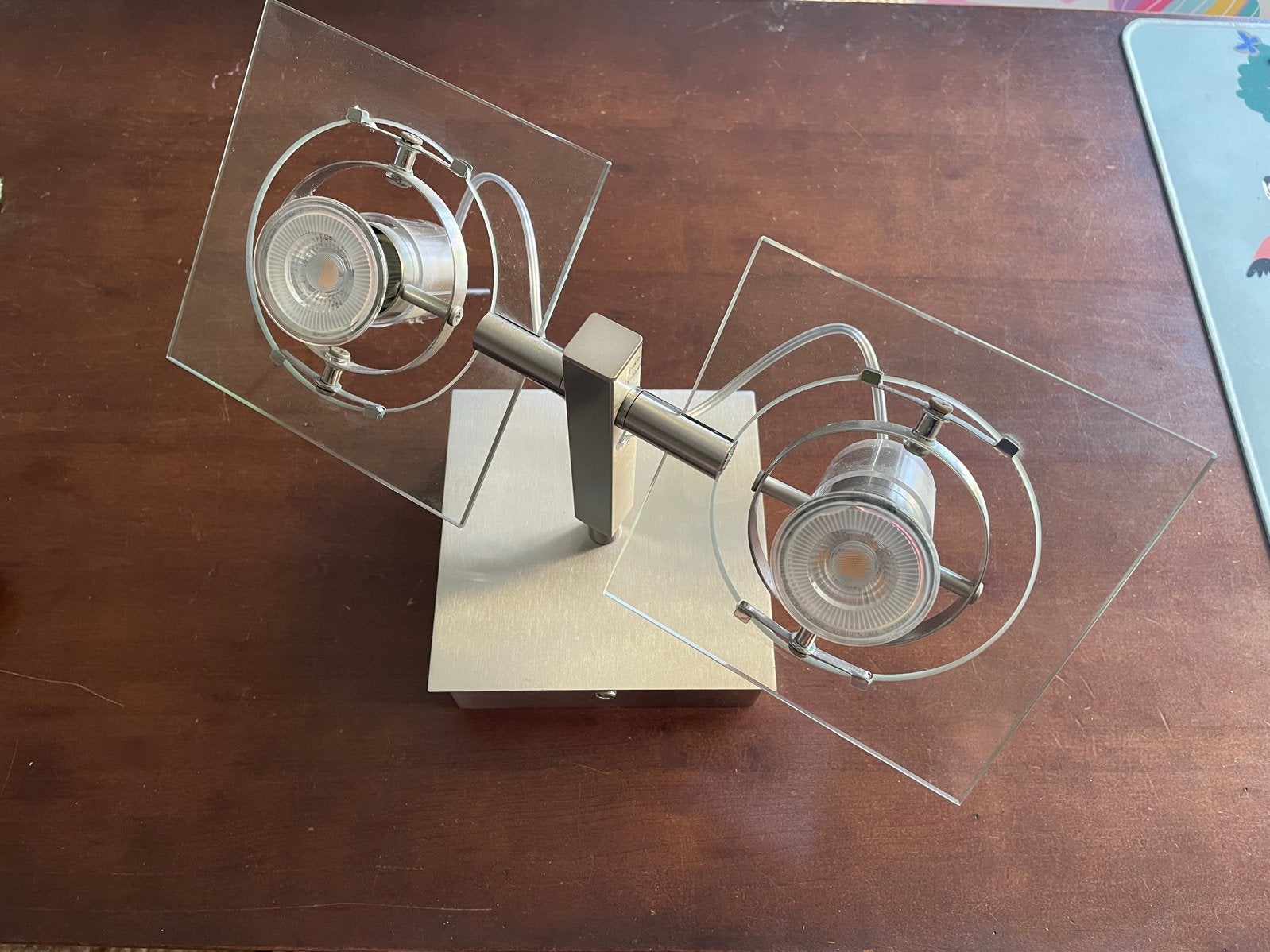 IKEA Fuga Plafondlamp - 2-spots, Zilver, Gebruikt, Modern, Verstelbaar