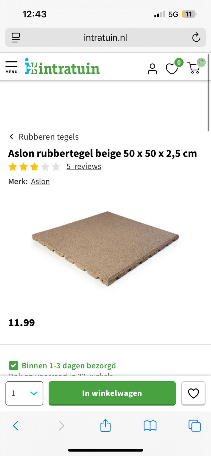 Rubbertegels 50x50, Tuin en Terras, Tegels en Klinkers, Ophalen, Zo goed als nieuw, Beton, Terrastegels