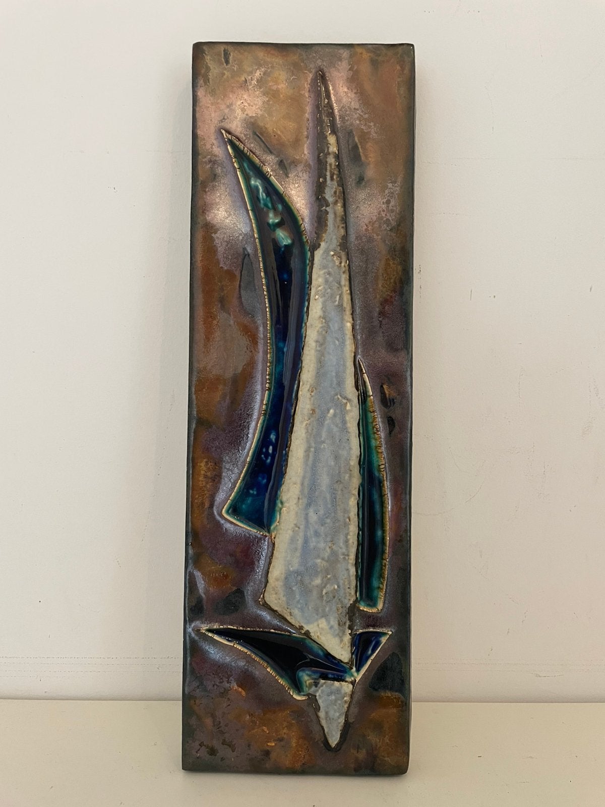 Schäffenacker Keramische wandplaquette 574 - Zeilboot - 60s, Ophalen of Verzenden