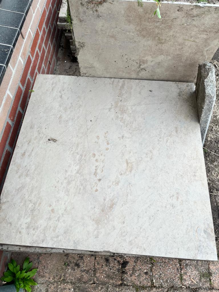Kermaische Terrastegels 80x80 - ca. 13m2 - Prima staat, Tuin en Terras, Tegels en Klinkers, Ophalen, Gebruikt, 10 m² of meer, Beton