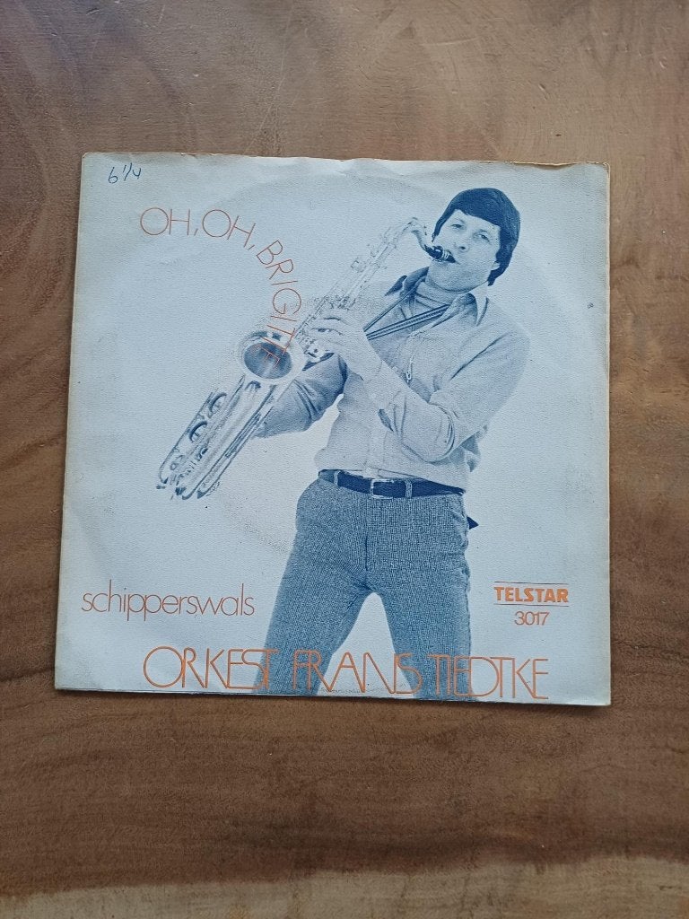Orkest Frans Tiedtke - Oh, Oh, Brigitte - Single - Vinyl, Gebruikt, 7 inch, Ophalen of Verzenden, EP