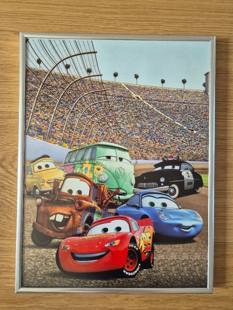 Schilderij Cars, Ophalen of Verzenden, Zo goed als nieuw, Ophangbaar