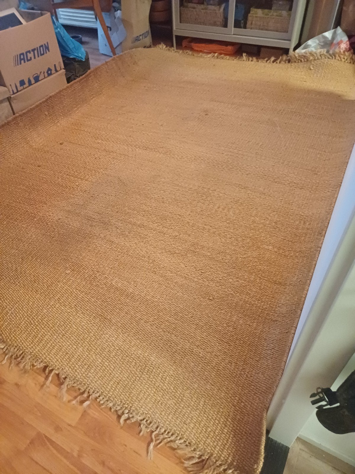 Juten vloerkleed Evenaar, 100% jute, 300x200 cm, Huis en Inrichting, Stoffering | Tapijten en Kleden, Gebruikt, Bruin, Ophalen of Verzenden