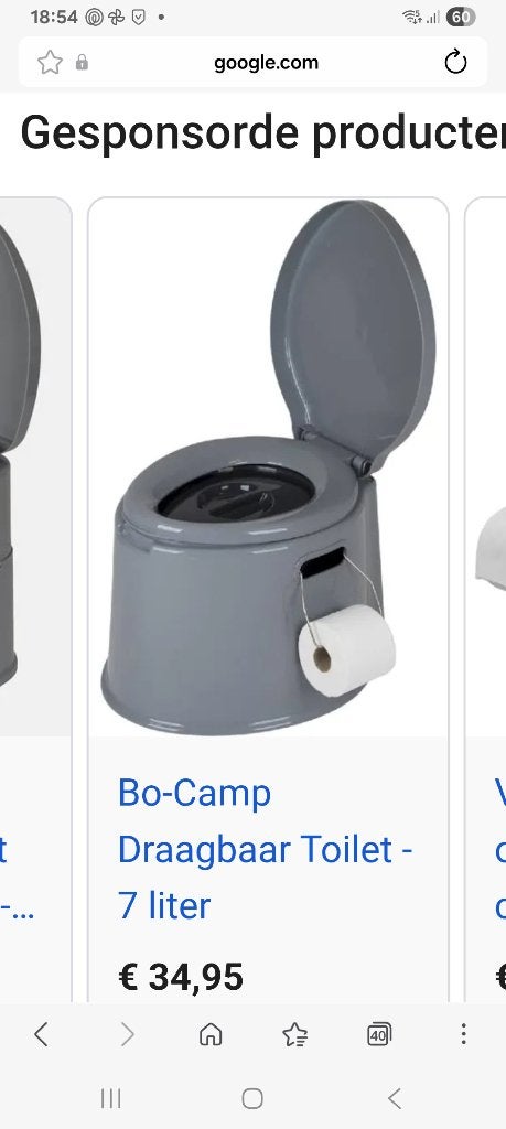 Bo-Camp Draagbaar Camping toilet, Ophalen, Zo goed als nieuw