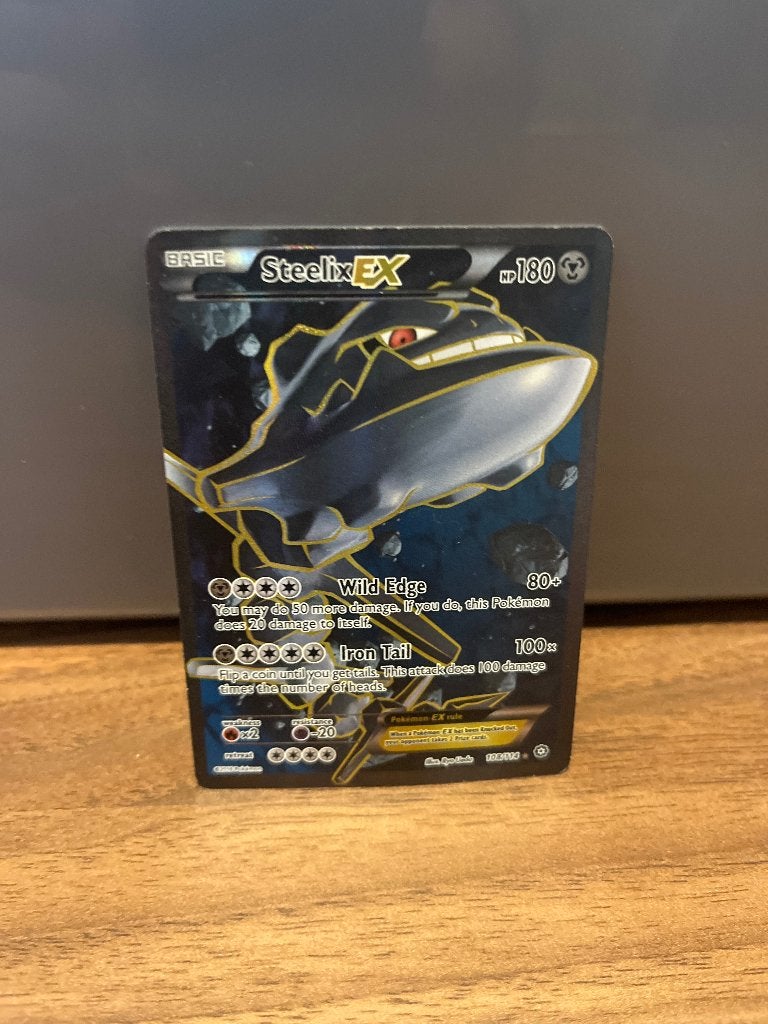 Steelix EX Pokémon Kaart - Zeldzaam en in goede staat, Ophalen, Gebruikt, Losse kaart, Foil