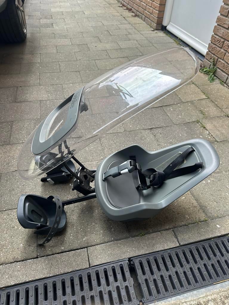 Bobike kinder fiets voorzitje grijs, Ophalen, Voorzitje, 0 t/m 13 kg, Gebruikt