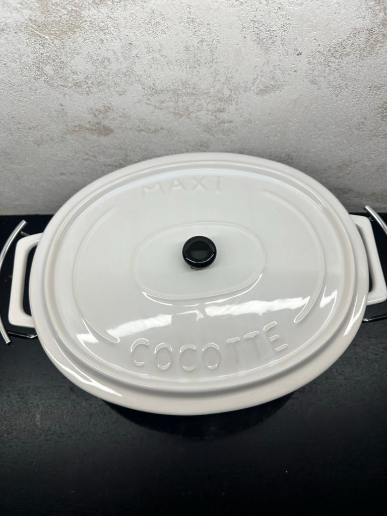 Gusto Ovenschaal/Braadslee met Warmhoudrek - Wit, Ophalen of Verzenden, Gebruikt, Overige materialen, Overige typen