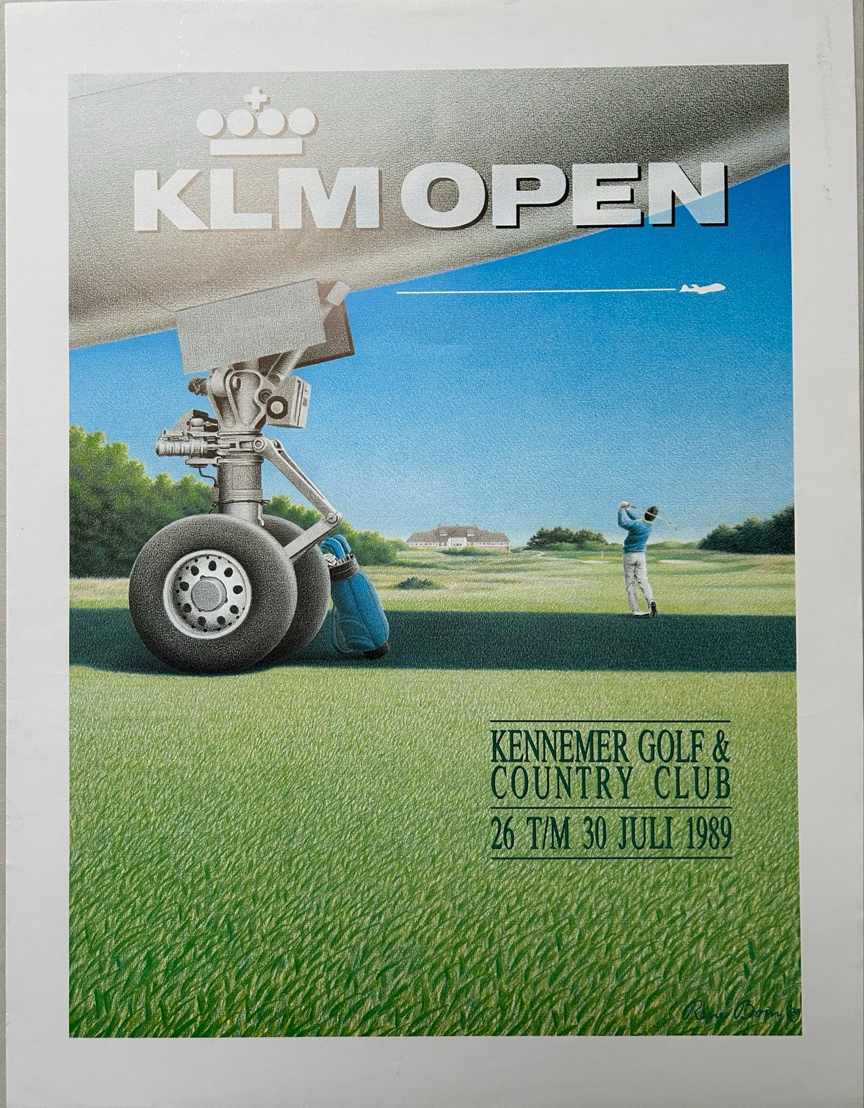 KLM Open Kennemer Golf & Country Club Poster 1989, Rechthoekig Staand, Ophalen of Verzenden, Zo goed als nieuw, Sport
