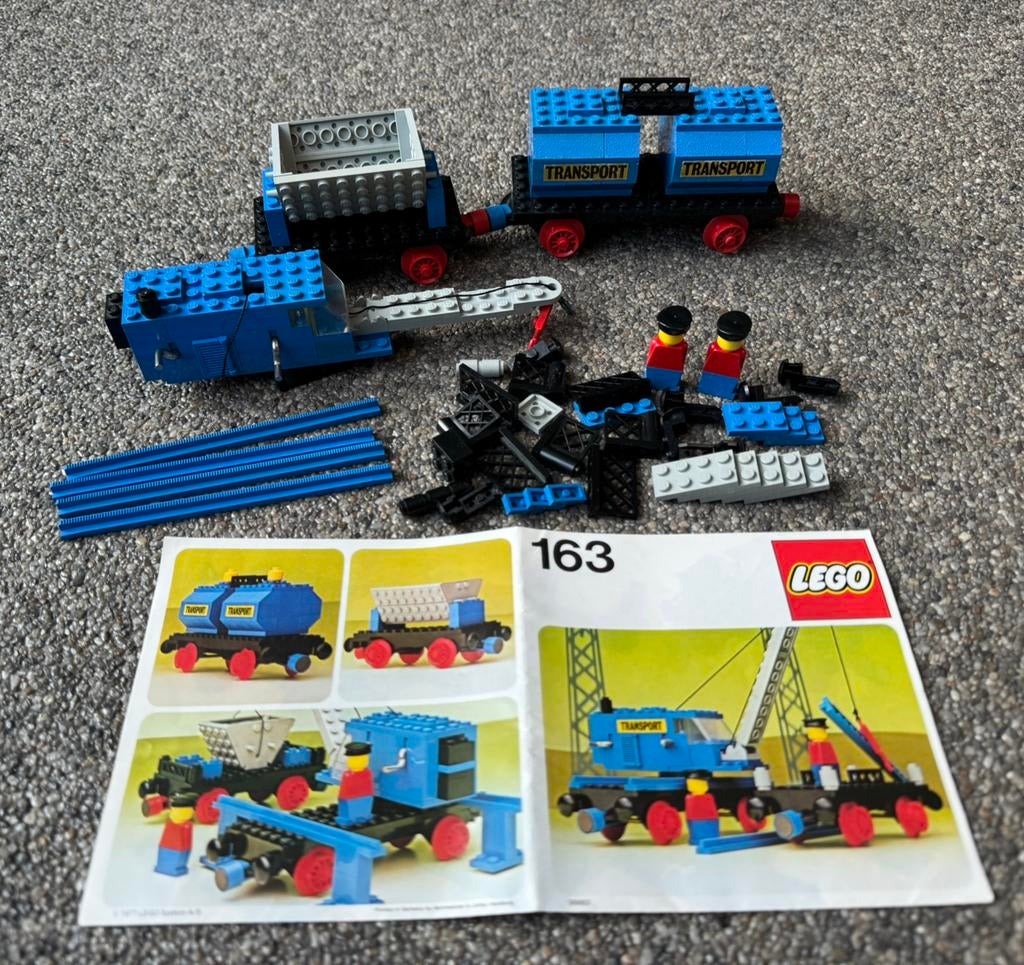 Lego Cargo wagon, blauw, nr. 163, Overige thema's, Lego, Ophalen of Verzenden, Zo goed als nieuw
