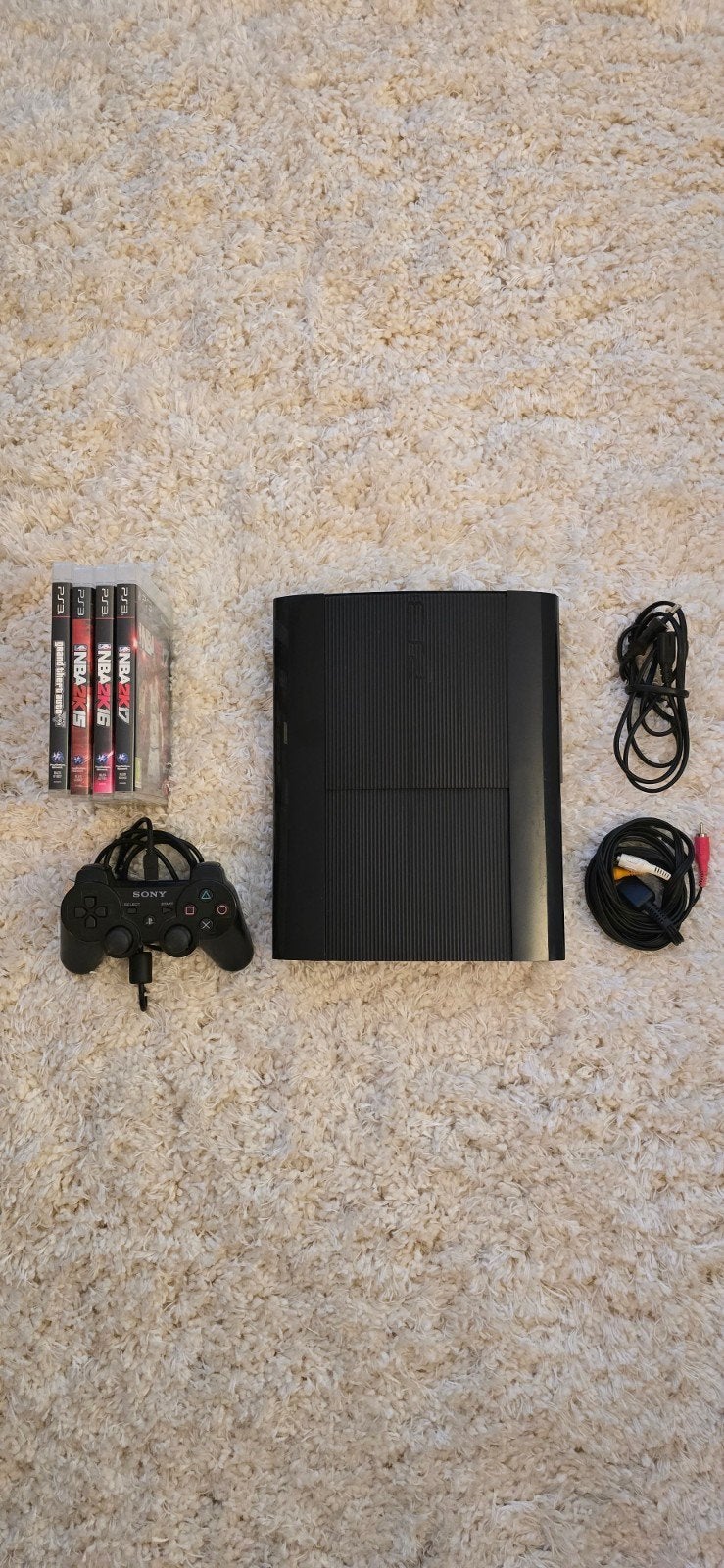 Sony PlayStation 3 Super Slim met controller en 4 games, Ophalen of Verzenden