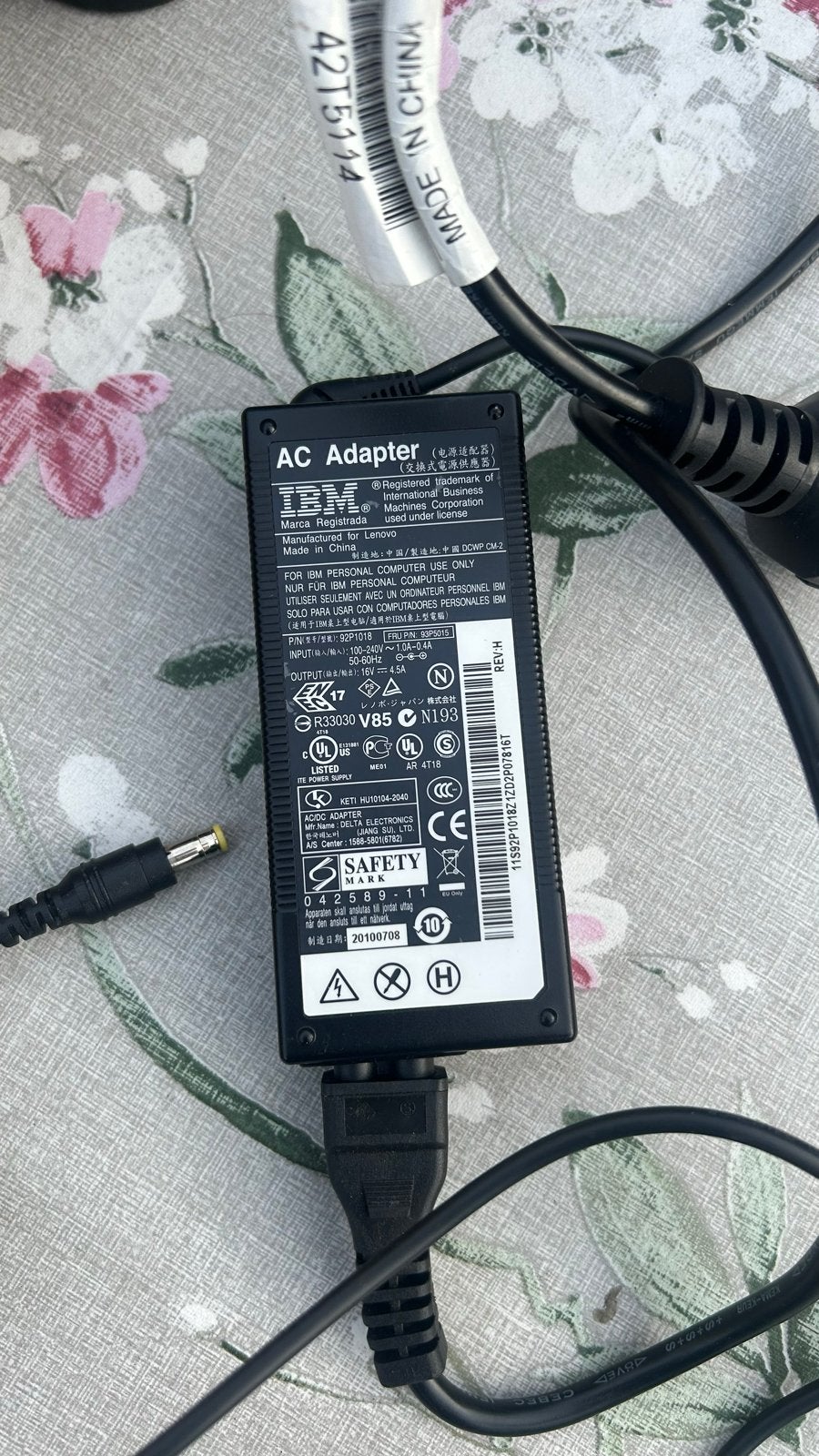 IBM Lenovo AC Adapter 16V 4.5A - Originele Oplader, Computers en Software, Ophalen of Verzenden, Gebruikt