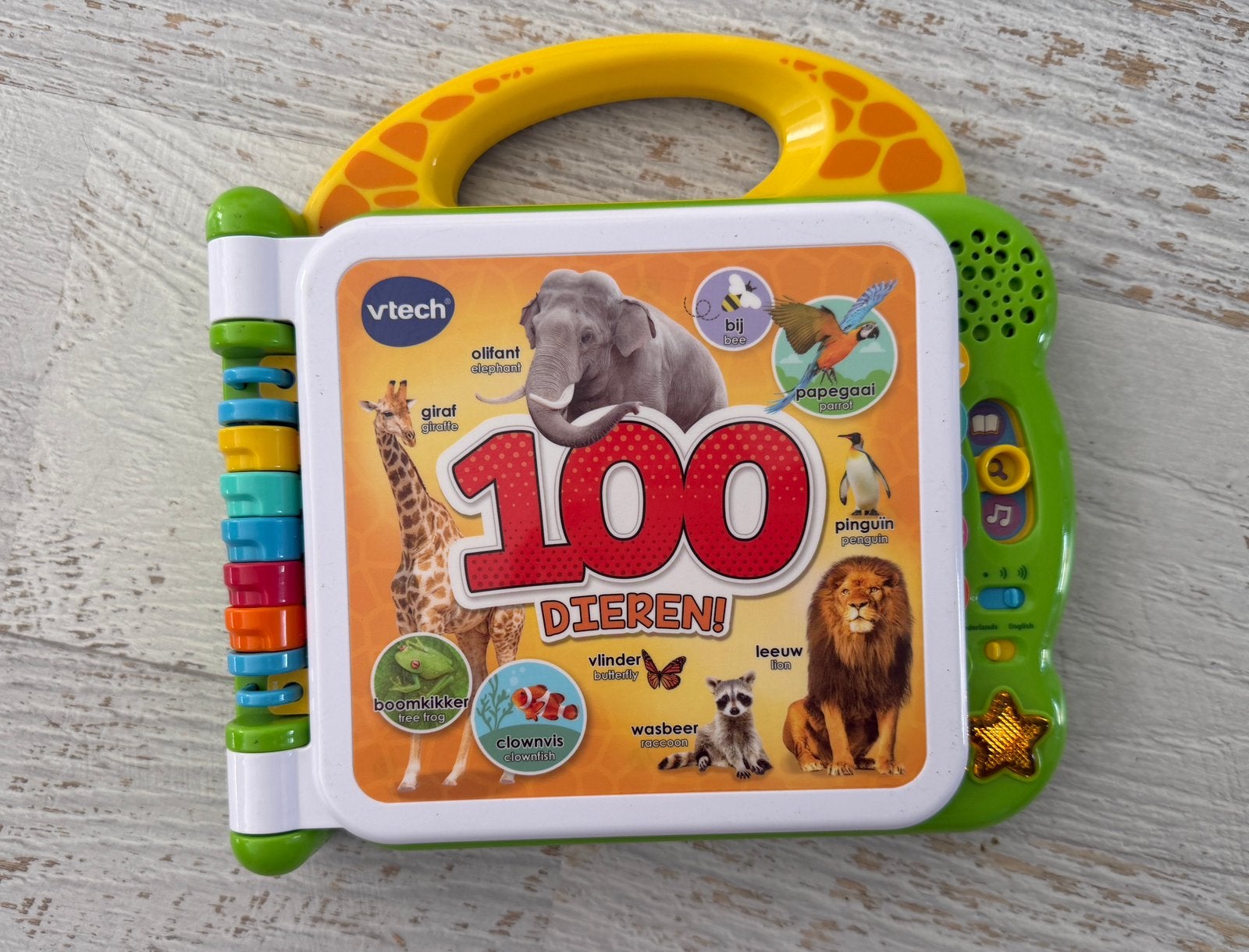 Vtech geluidenboek ‘100 dieren’, Kinderen en Baby's, Speelgoed | Vtech, Ophalen of Verzenden, Zo goed als nieuw, 2 tot 4 jaar