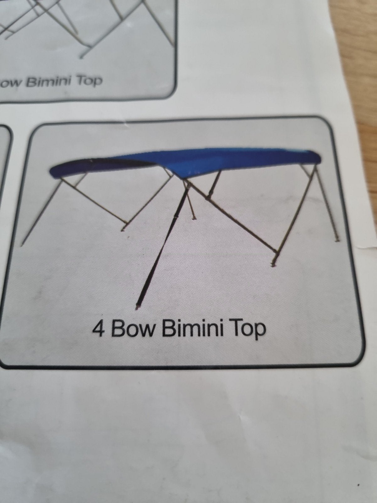 4 Boogs Bimini Top - Bootzonnedak 235 breed kleur blauw, Ophalen, Zo goed als nieuw, Overige typen