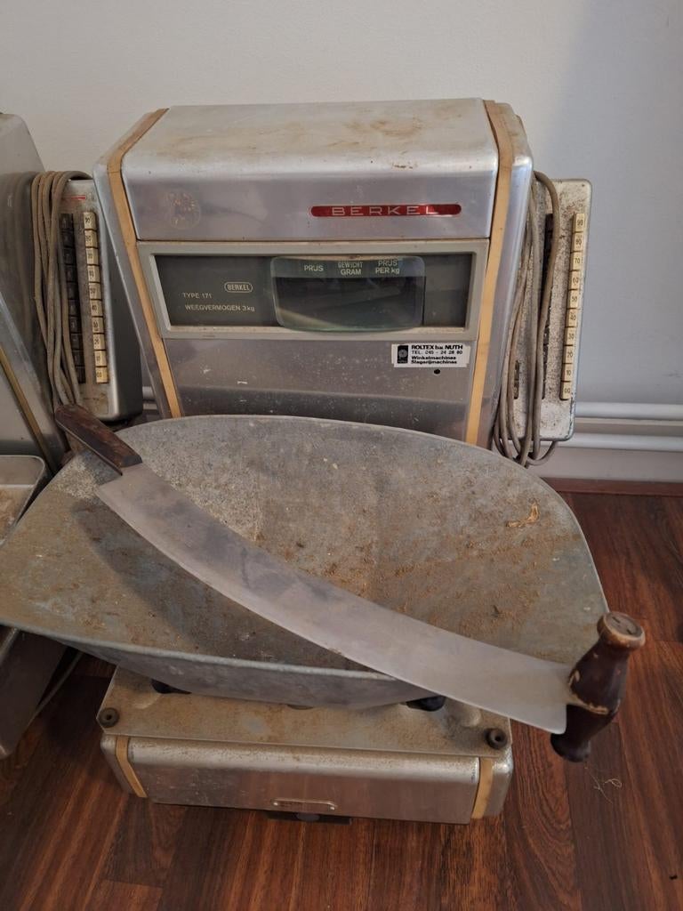 Vintage Berkel Weegschaal - Slagerijmodel, Witgoed en Apparatuur, Weegschalen, Ophalen, 500 gram of grover, Minder dan 10 kg
