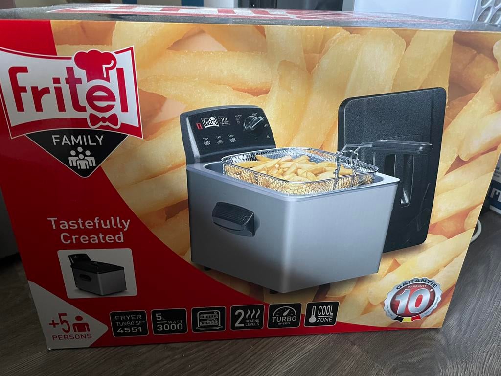 Fritel Frituurpan Turbo SF 4551, 4 liter of meer, Ophalen, Nieuw