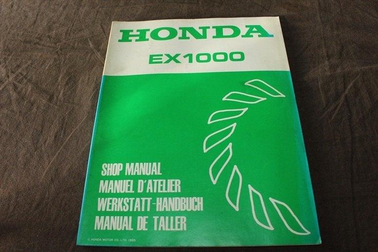 Honda EX1000 1985 generator shop manual, Ophalen of Verzenden, Honda