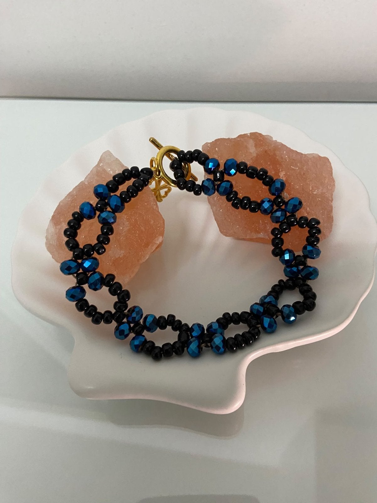 Prachtige armbandjes met kralen, Sieraden, Tassen en Uiterlijk, Ophalen of Verzenden, Zo goed als nieuw, Blauw